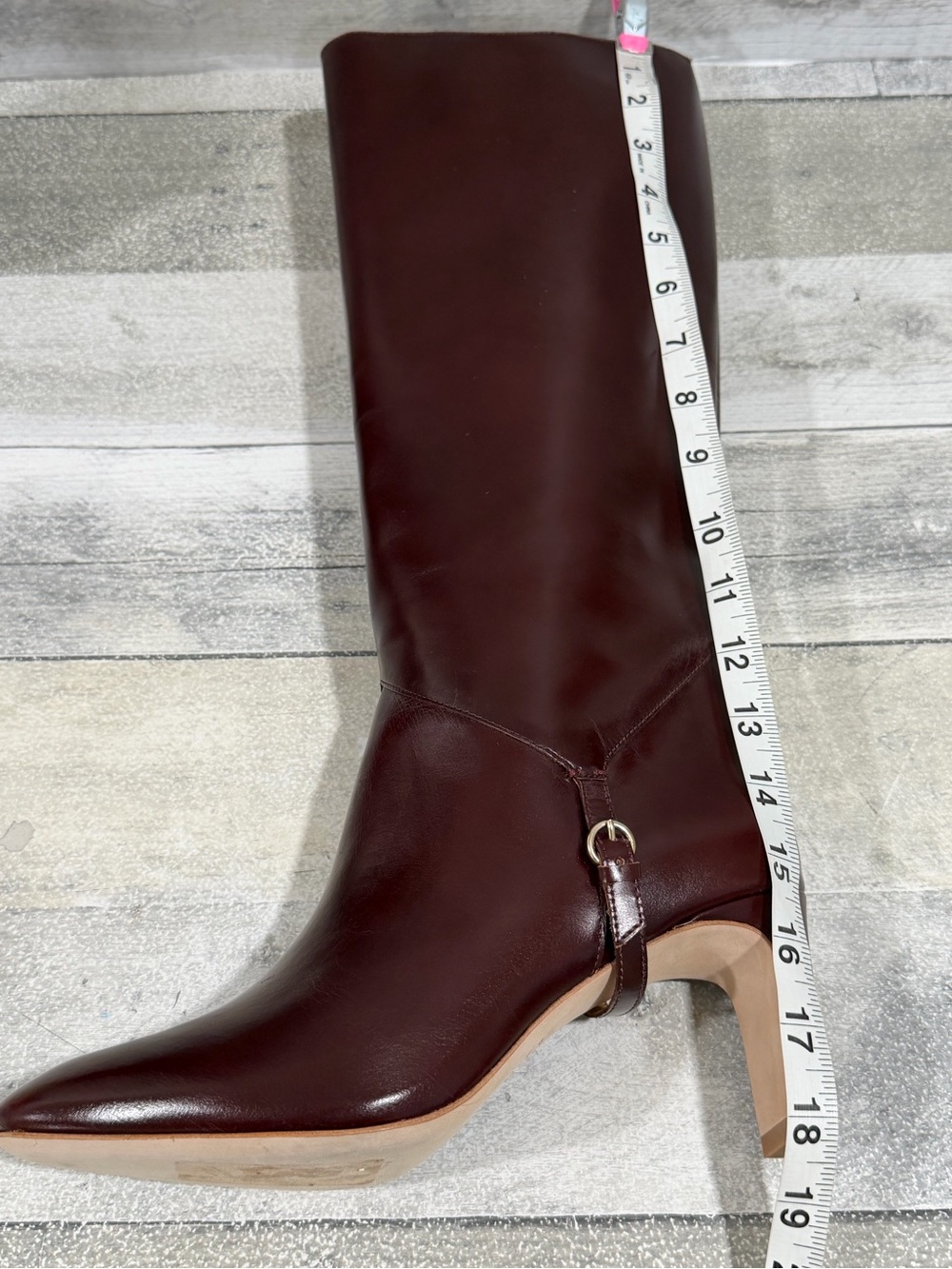 REFORMATION Gaelle Knee High Boot In Ruby - Size - 8.US - Picture 10 of 14